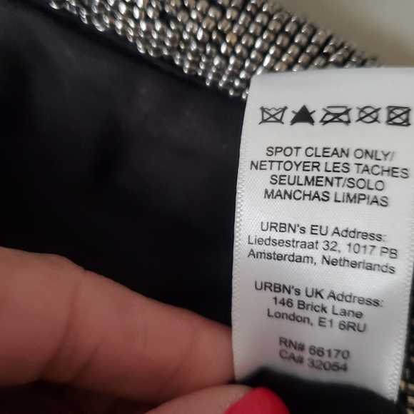 Anthropologie Elegant Black Velvet Beaded Evening Clutch Bag - Picture 9 of 14